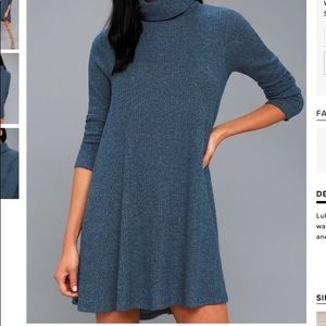 Lulus | Cozy Express Heather Dress | Navy